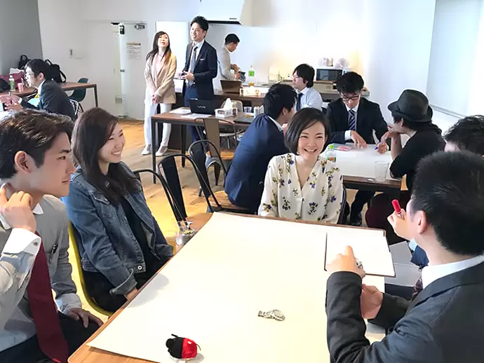 キックオフミーティングでの一枚。メンバー全員で会社を盛り上げています！