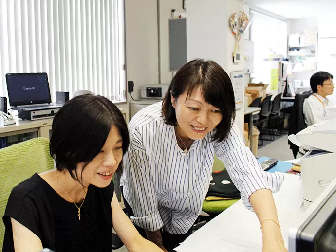 困ったことや分からないことがあった時は、周りの社員がすぐにフォローします♪
