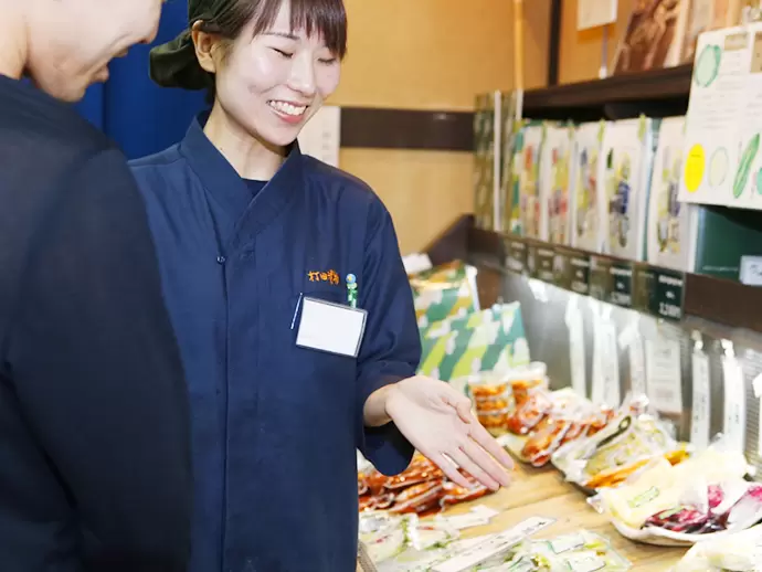 「打田のお漬物が食べたい」と、遠方からわざわざ来店されるお客様も