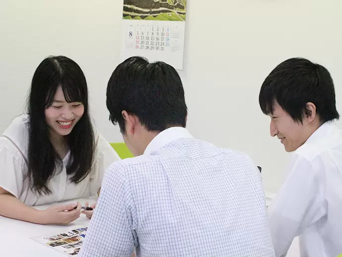 気軽に話せる雰囲気も魅力の1つ。分からないことは気軽に相談できます