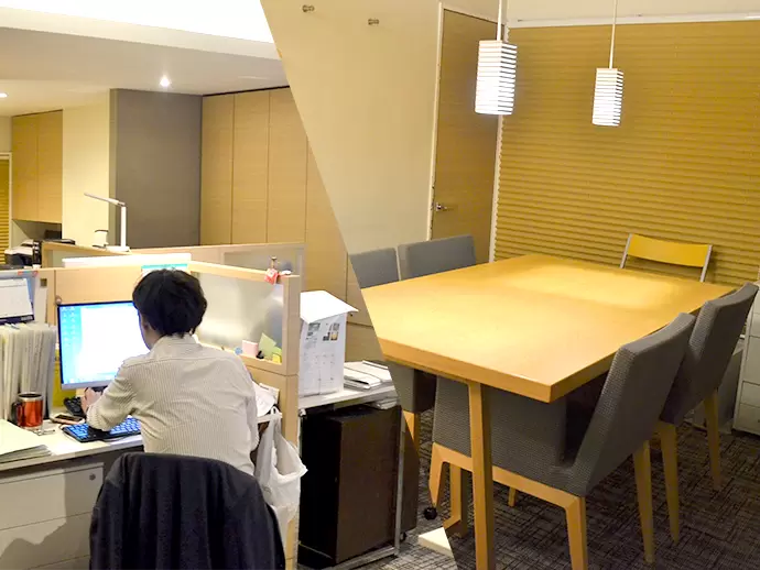 オフィス内も、設計スタジオらしい洗練された空間が広がっています。