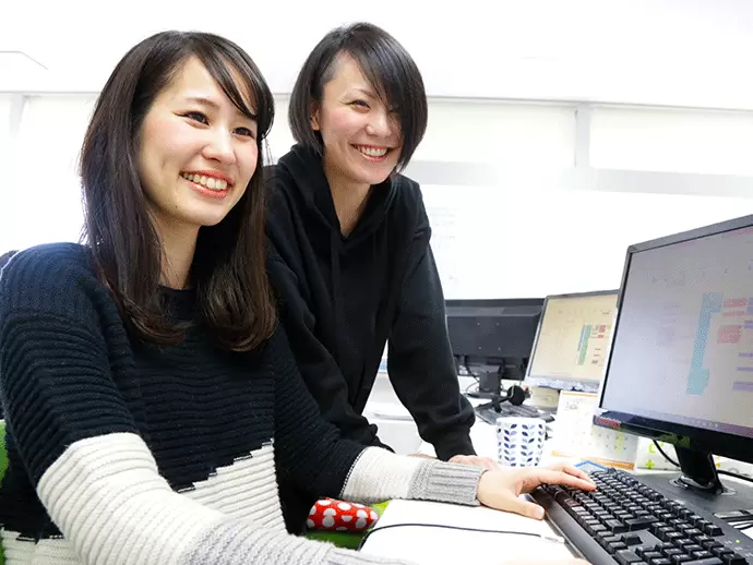 入社直後は先輩社員がしっかりサポートするので安心してください。