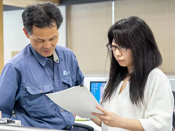 分からないことは都度現場に確認を取りながら正確な業務を心がけています。