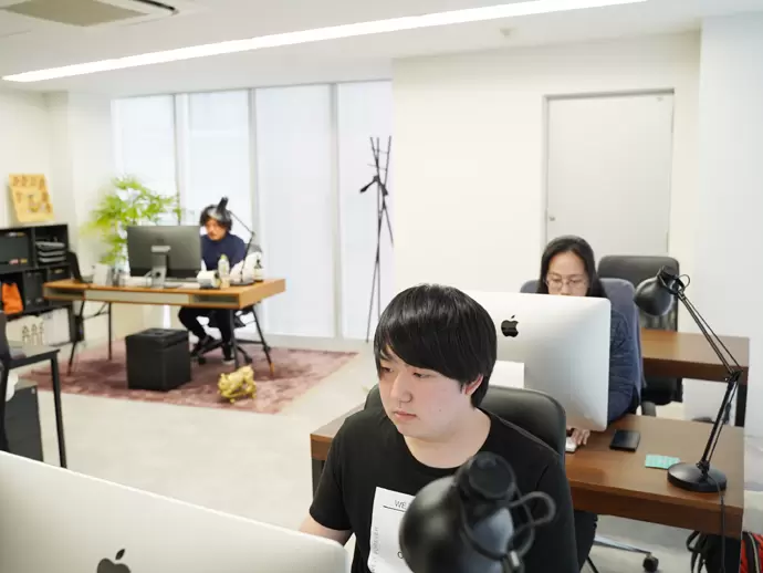移転したばかりの築地のオフィス。働きやすい環境です。