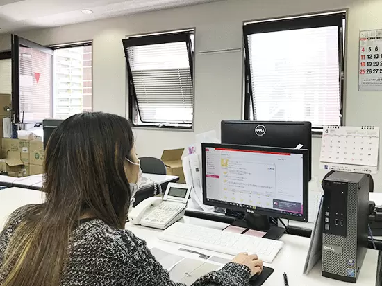ゆったり開放感のあるオフィスで気持ち良くお仕事できます◎