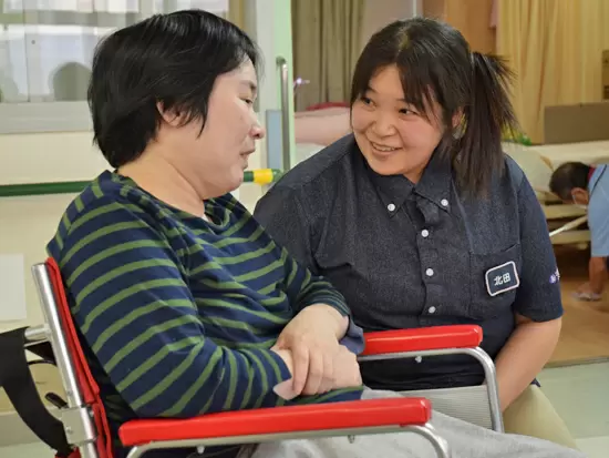 利用者様の笑顔を見ると、疲れも忘れちゃいます。