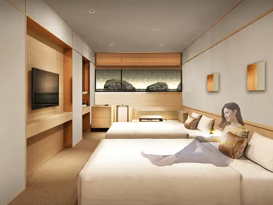 各部屋にはインテリアとして陶器も飾る予定。落ち着いた和のテイストで統一しています。