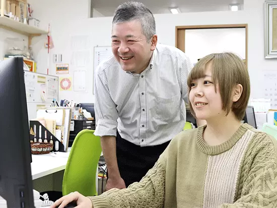 社員全員であなたをサポートします！わからないことや不安なことは何でも相談してください♪