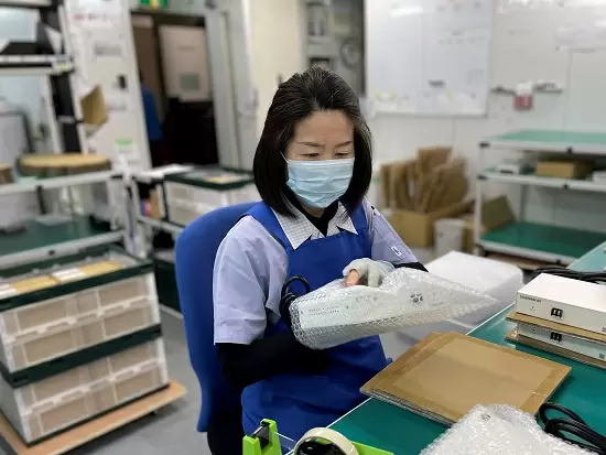 梱包作業の風景です！黙々と作業をするのが好きな方にはピッタリ♪