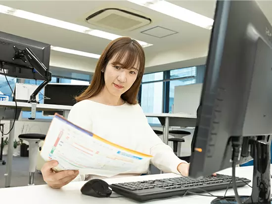 仕事での疑問点は周りの先輩に聞くことができる環境です◎