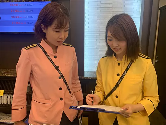 支配人や先輩スタッフが、お仕事のノウハウを解りやすく伝授してくれますよ♪♪