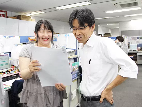 優しく穏やかな性格の社員が多く、上司への質問や相談もしやすい社風です◎