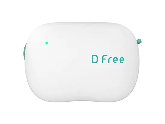世界初の排泄予測デバイス『DFree』。高齢の方や障がいをお持ちの方など幅広くご利用いただいています。