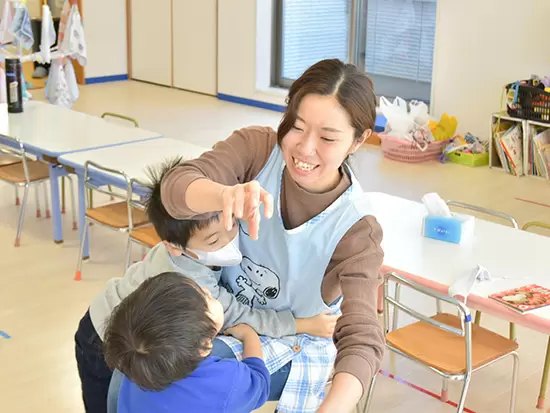 子どもとじっくり向き合えるのは小規模園である当社の魅力です。