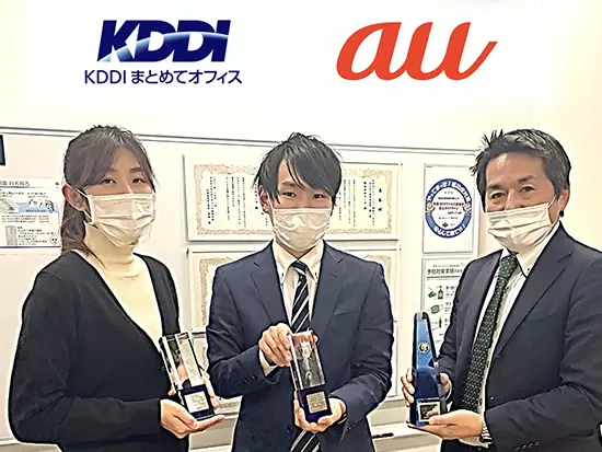 社内は明るい雰囲気で、なじみやすいと思います！(写真は営業スタッフです)