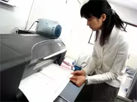自分で作図した図面を細部までチェック。「上手くできた！」