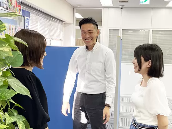 社内は穏やかな雰囲気。優しい先輩達がしっかりサポートします！