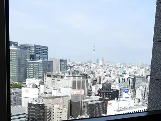 19階会議室からの眺望は、スカイツリーも見えて最高です！