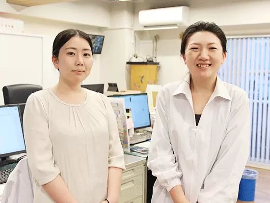 女性スタッフも活躍中！仕事の不明点や働き方など、お気軽にご相談下さい。