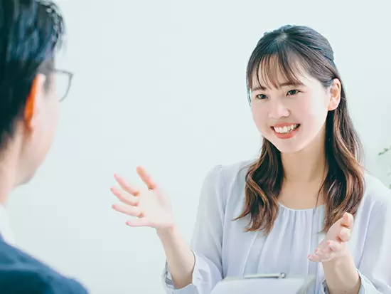 キャリアカウンセラーが理想の働き方から仕事の悩みまで丁寧にヒアリングします。