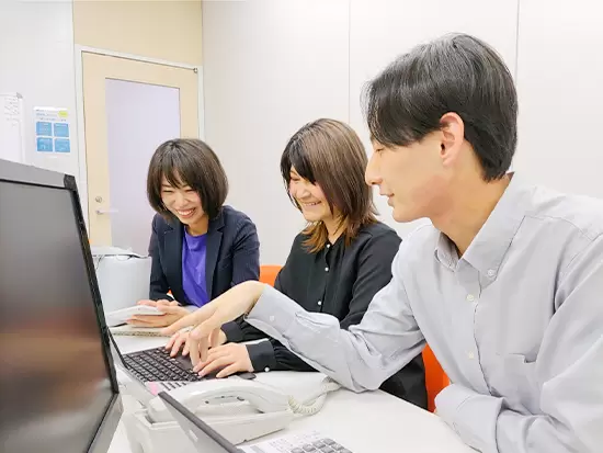 入社後に必要な知識を身につけていけるので、未経験でも大丈夫♪