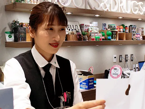 「また利用したい」「また日本に行きたい」と思っていただけるような、気持ちの良い接客を心がけています！