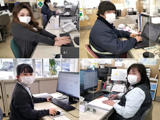 こちらは1階の事務スタッフさん。中途入社者が活躍中です！