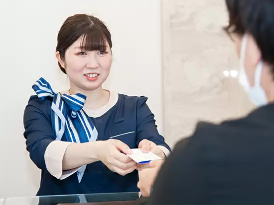 ホスピタリティを大切にして、笑顔でご対応します。