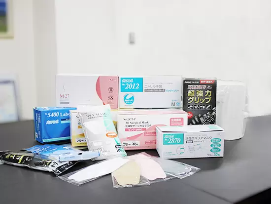 当社が扱う商品の一例です。さまざまな業界で不可欠な商品を安定供給できるよう努めています。