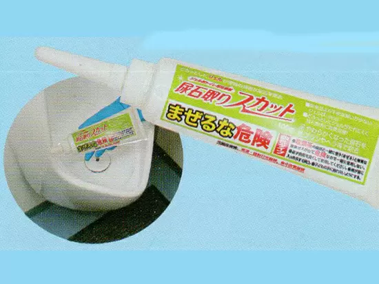 尿石取りスカット（どろりとしたジェルが便器の汚れを除去するトイレ用洗浄剤）