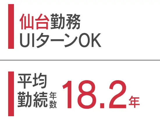 管理部門はもちろん、エンジニアも仙台本社での積極採用を行なっています