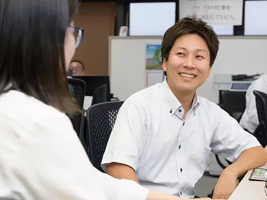 困ったことがあれば先輩社員になんでも相談してください！