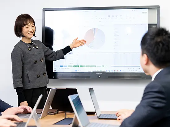 営業・事務・アポインターの3部門で分業化を行っており、それぞれのお仕事に集中できます。