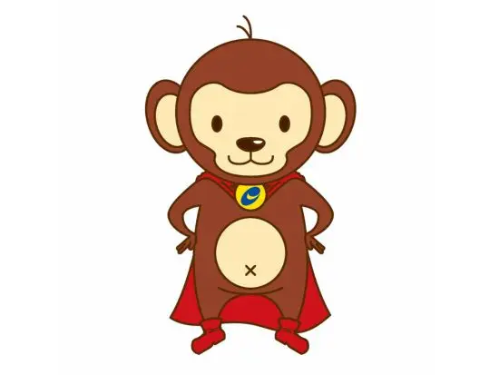 冠婚葬祭のセルモグループのイメージキャラクター『セルモンキー』。