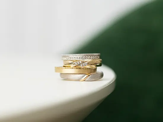 日本製のブライダルジュエリーをご提案いただきます。