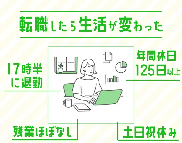 衣料品販売*土日祝休み*実働7.5h*年間休日125日*賞与年2回