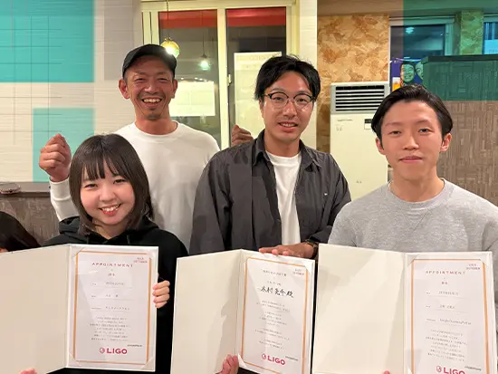 同年代の仲間と切磋琢磨しながら、共に上を目指せる環境です！