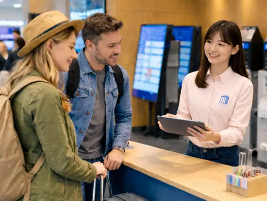 【Air Luggage事業】お客様が移動にゆとりを持てるよう、お荷物をお預かりするサービス。