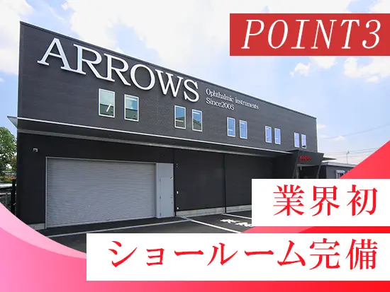 業界初となるショールームを大阪本社に完備。眼科医療の向上のために革新的な取り組みをしています