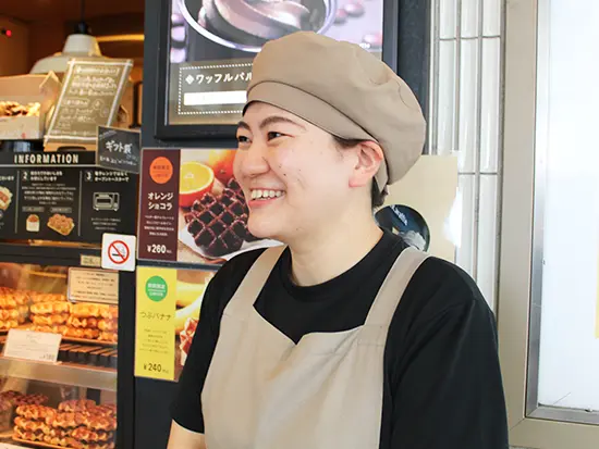 『MR.waffle』や店舗のファンを増やしてきたいです！
