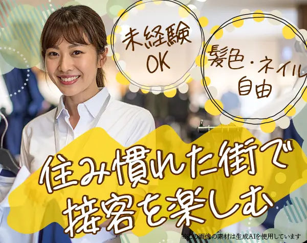 アパレルスタッフ*天神駅から徒歩1分*BEAMSで働く*社割あり*残業ほぼなし