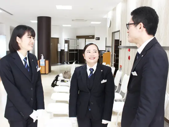 式後、感謝の言葉がもらえることがやる気に繋がる。