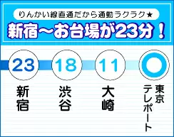 アクセスにも注目！新宿～お台場って意外と近いんですよ★