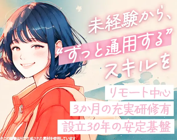 初級エンジニア/未経験OK/リモートOK/残業少なめ/フレックスタイム