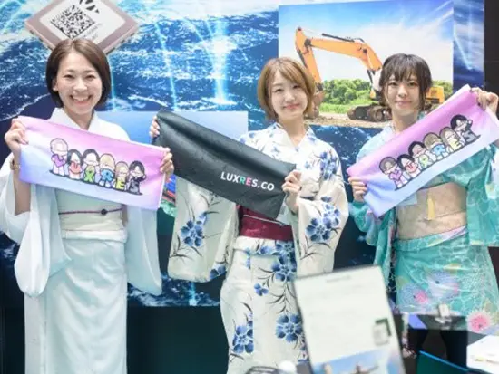 ＼宇宙ビジネス展、防衛産業展…浴衣で出展してます／