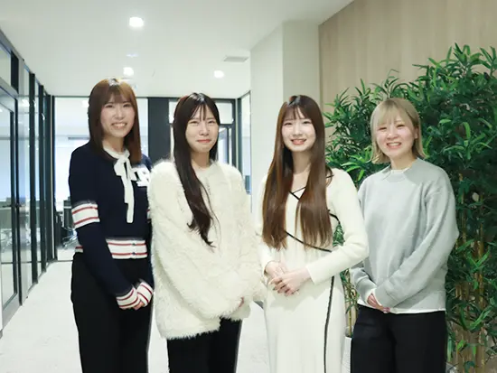 年の近いメンバーが多く、楽しく仕事ができています！