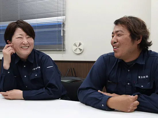 社員の人柄が何よりの財産です【代表（写真左）】