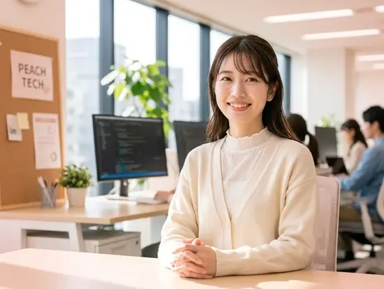 自社の先輩とコミュニケーションをとる場面も！