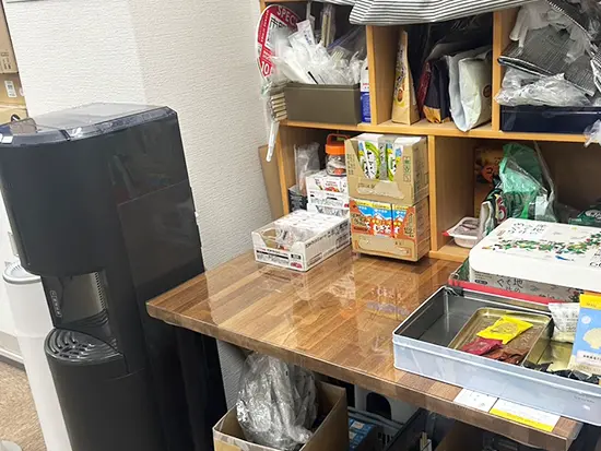 ほっと一息つける♪充実の設備と温かい差し入れ