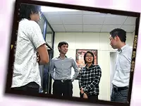仕事の合間にブレイクタイム。部署を越えて仲が良いです。